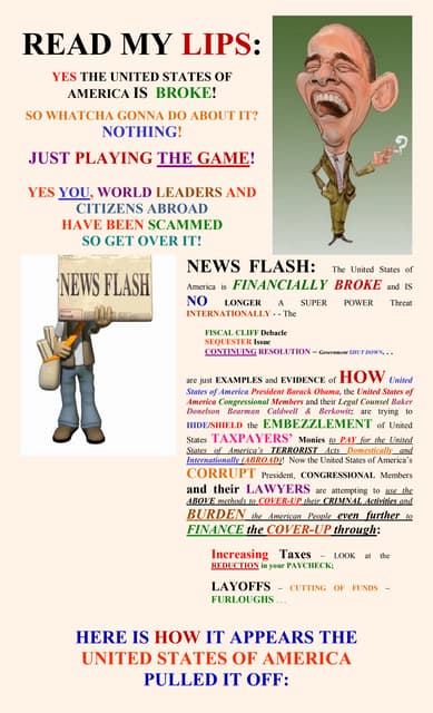 BARACK OBAMA - READ MY LIPS - ObamaFraudGate