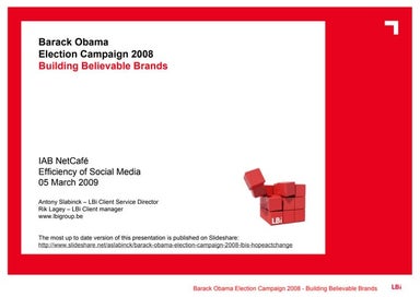 LBi's HopeActChange for Barack Obama Social Media Election Campaign 2008