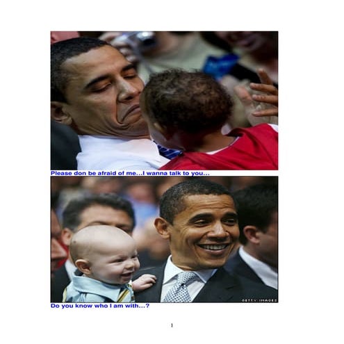 Obama And Bush With Children