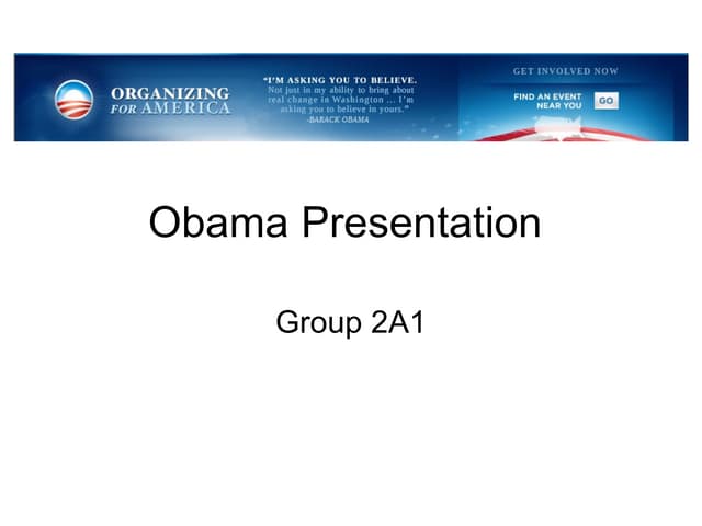 Obama Internet Campaign Presentation