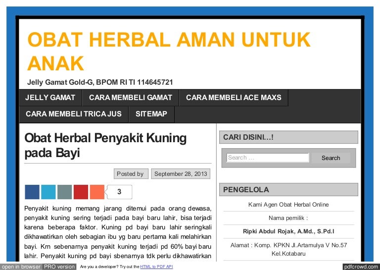 Obat Penyakit Kuning Yang Aman Untuk Bayi Balita Dan Anak Anak