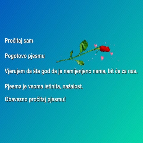 Obavezno Procitaj Pjesmu