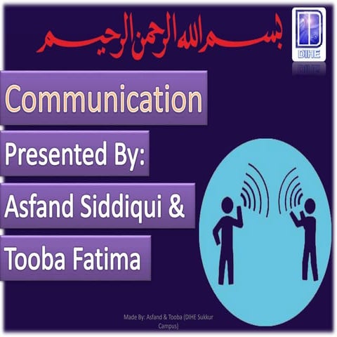 Communication Stephen Robin