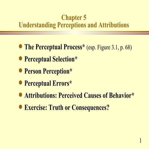 Organizational Behavior Chapter 5