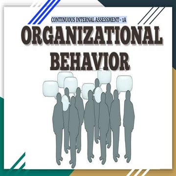 ORGANISATIONAL BEHAVIOUR