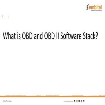 What is OBD and OBD II Software Stack?