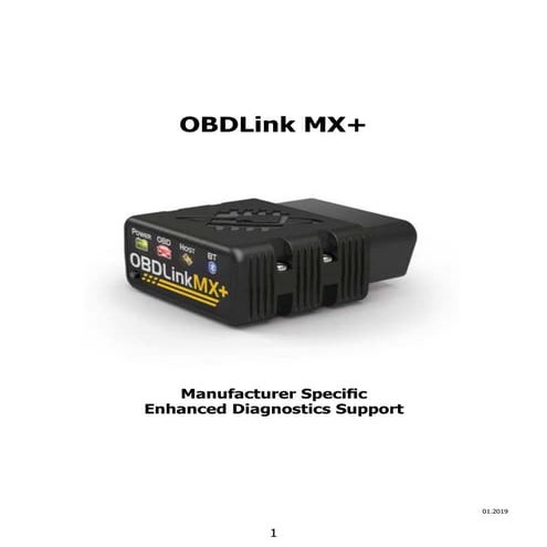 OBDLink MX+ User's Manual