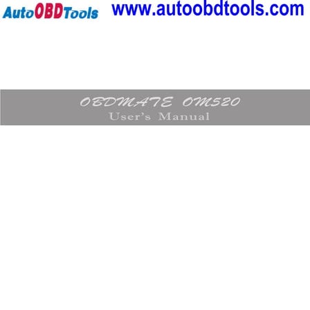 Obdmate om520 obd2 eobd new model code reader user manual