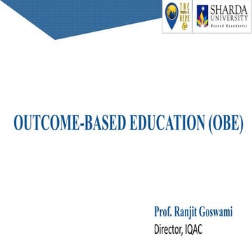 Workshop of Outcome-Based Education (OBE) - setting the tone