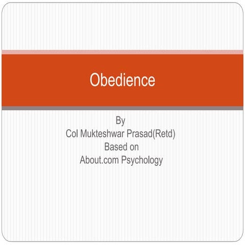 Obedience