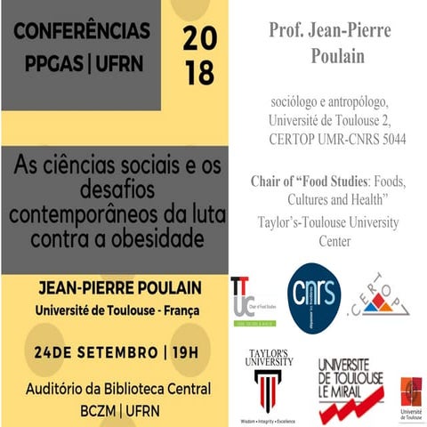 A obesidade é um problema social…  j.p. poulain portugais