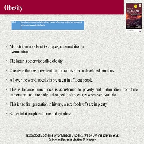 Biochemical aspects of Obesity and its complications.ppt