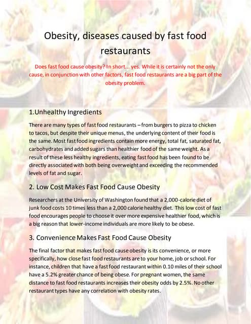 Fast food presentation | PPTX