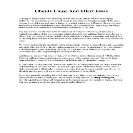 Obesity Cause And Effect Essay.pdf