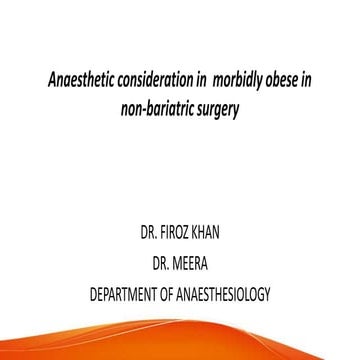 Obesity and anaesthesia