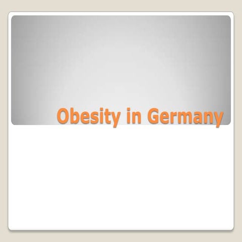 Obesity in germany