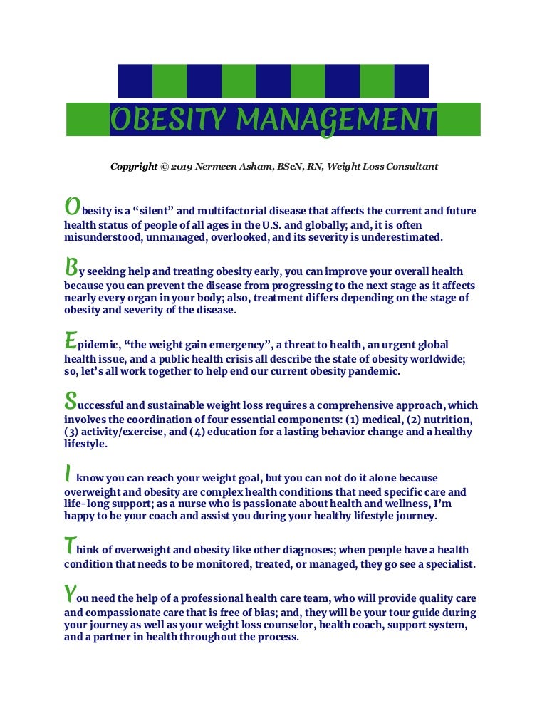 Obesity management acronym