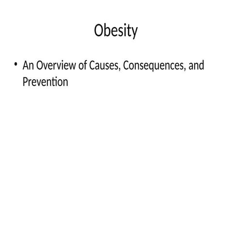 Obesity Good For Healthgood For Healthpresentation Pptx
