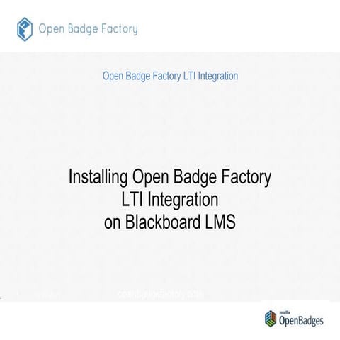 OBF - Blackboard install