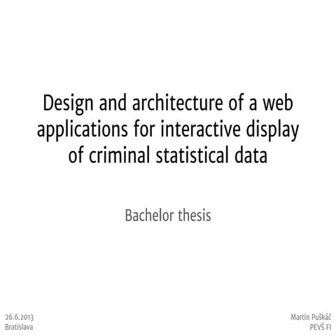 Defense of bachelor thesis