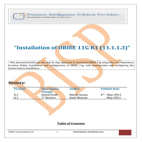Obiee 11g installation | PDF