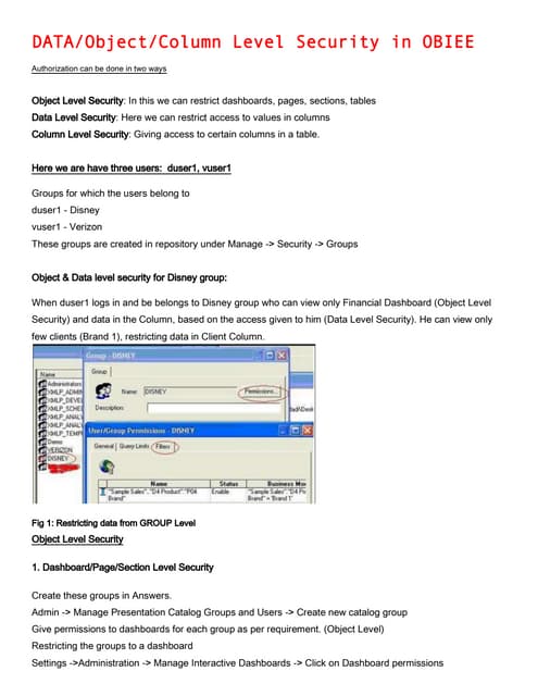 Obiee security