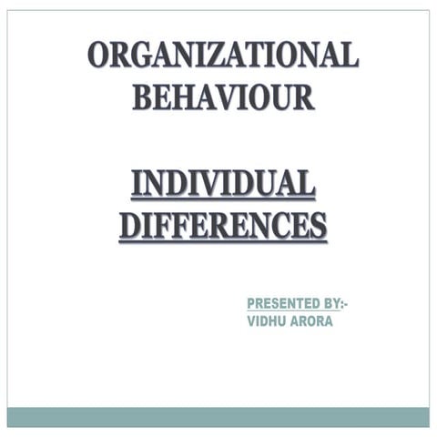 Individual differences
