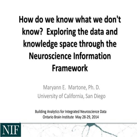 How do we know what we don't know?  Exploring the data and knowledge space th...
