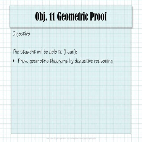 Obj. 11 Geometric Proof