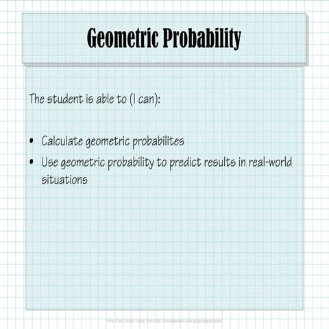 Obj. 41 Geometric Probability