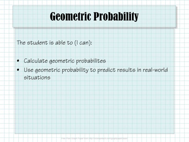 11 8 Geometric Probability | PDF