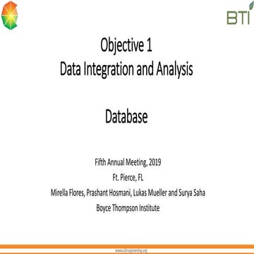 Updates on Citrusgreening.org database from USDA NIFA project meeting