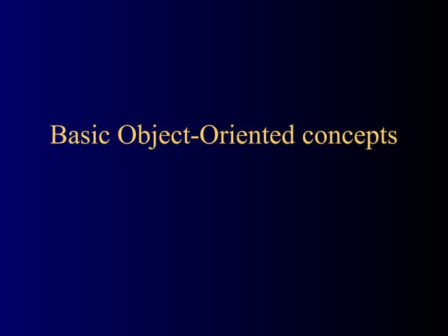 Object concepts