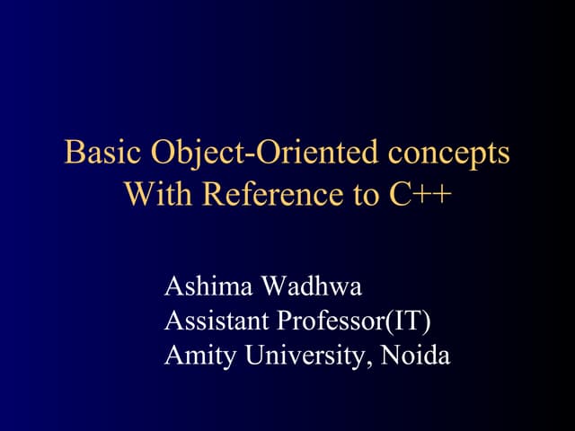 Object concepts