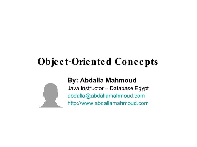 Object-Oriented Concepts | PPT