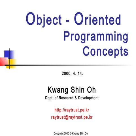Object-Oriented Programming Concepts | PPT | Programming Languages ...