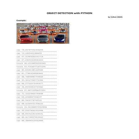 Object detection with Python | PDF