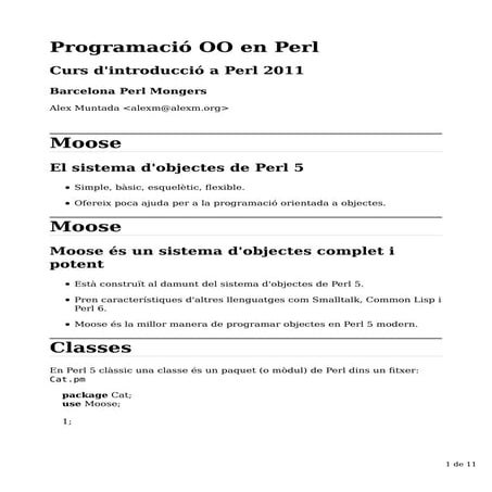 Programació orientada a objectes en Perl