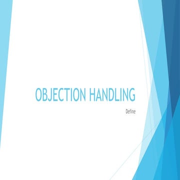 Objection handling