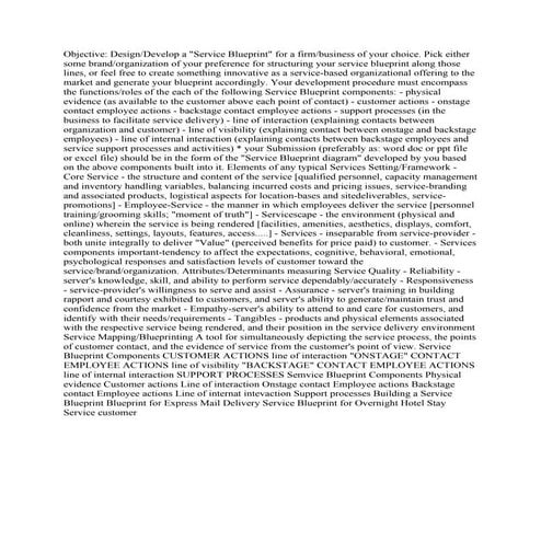 Objective- Design-Develop a -Service Blueprint- for a firm-business of.pdf