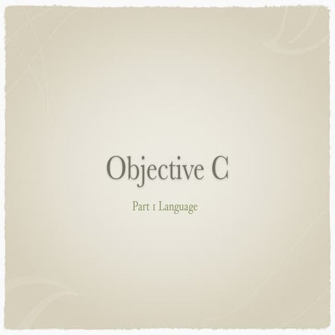 Objective c(lang)