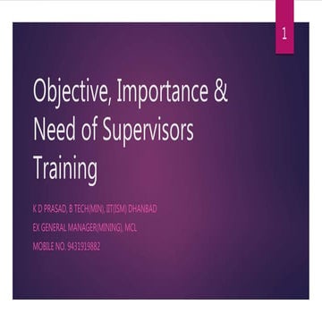 Objective, Importance & Need of Frontline Supervisors Training.pptx