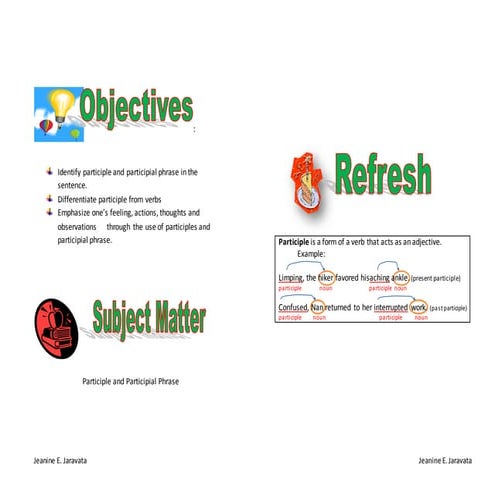 Participle and participial phrase