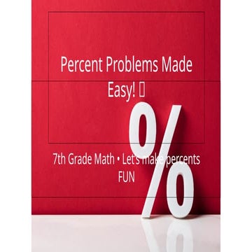Multistep Percent Problems – 7th Grade – Pre-Algebra | PPTX