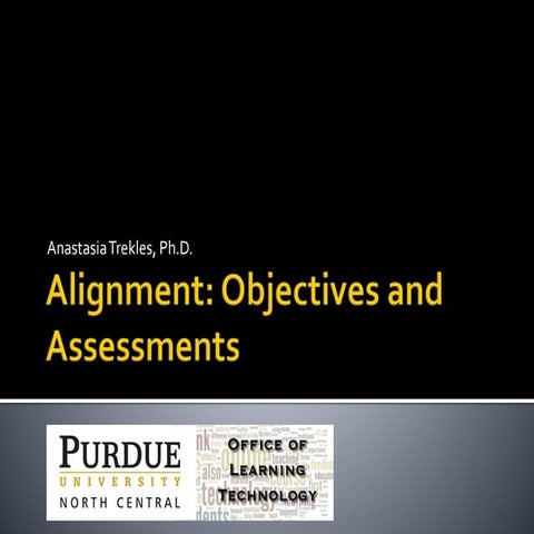 Alignment: Objectives and Assessments
