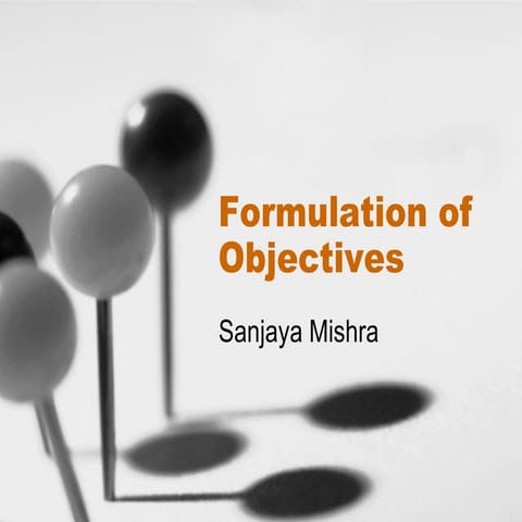 Objectives in Self-Learning Materials