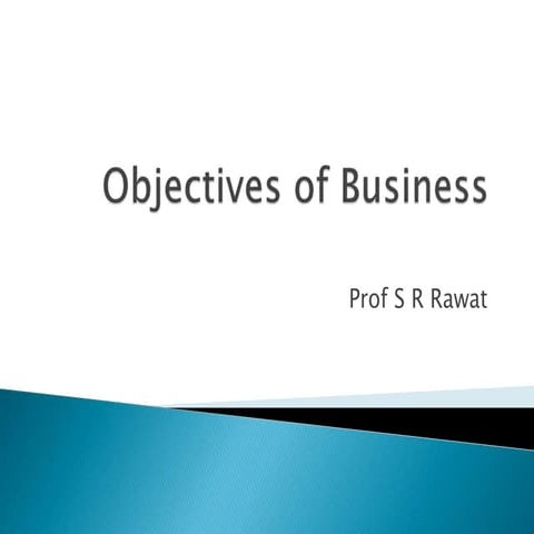 Objectives of business