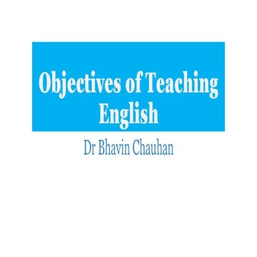 Objectives of Teaching English