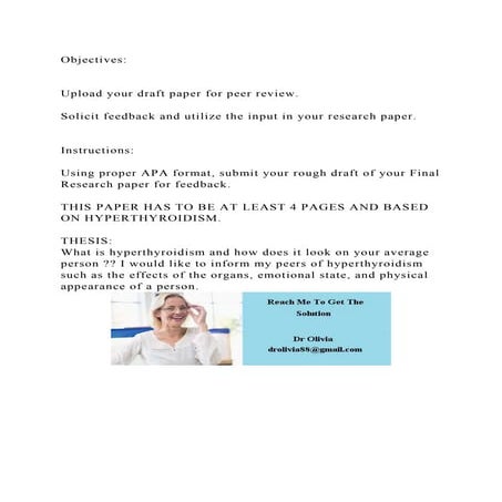 ObjectivesUpload your draft paper for peer review.Solicit.docx