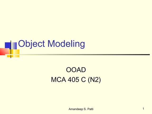 Object modeling